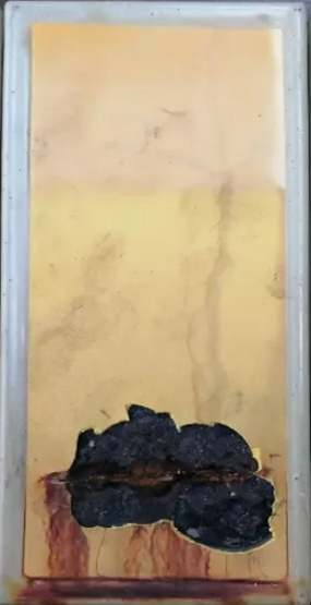 Norsok M-501 4200小時(shí)測(cè)試后劃痕處的銹蝕