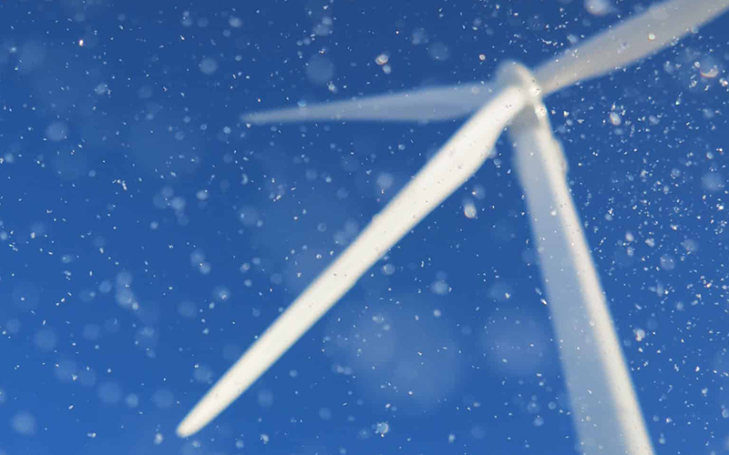 下雪天的風(fēng)電
