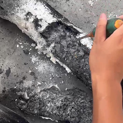 纜索噴射火焰燃燒后的外觀